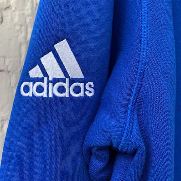 Adidas royal blue oversized sweatshirt hoodie - Picture 6 of 10